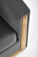 М'яке крісло оксамитове HALMAR ENRICO BLUVEL 14, сірий фото thumb №7