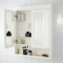 IKEA HEMNES ХЕМНЕС, шафа дзеркальна із 2 дверцятами, білий, 83x16x98 см 402.176.77 фото thumb №2