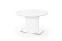 Кухонный стол раскладной HALMAR FEDERICO 120-160x120 см белый, PRESTIGE LINE фото thumb №1