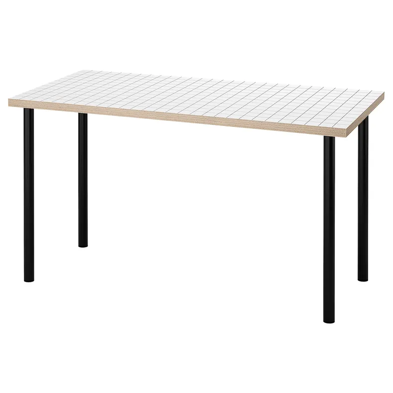 IKEA LAGKAPTEN ЛАГКАПТЕН / ADILS АДІЛС, письмовий стіл, білий антрацит / чорний, 140x60 см 495.084.22 фото №1