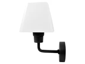 BRW Вуличний настінний світильник Giza 28 см з пластику чорно-білого кольору 093727 фото