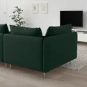 IKEA SÖDERHAMN СЕДЕРХАМН, 3-місний диван, з відкритим кінцем/Tallmyra темно-зелений 594.306.54 фото thumb №2