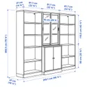 IKEA TONSTAD ТОНСТАД, комбинация с раздвижными дверьми, дуб окл / прозрачное стекло, 245x47x201 см 395.150.60 фото thumb №4