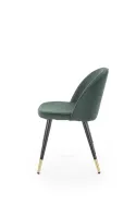Кухонний стілець HALMAR K315, ніжки - чорний / золотий, оббивка - зелений фото thumb №3
