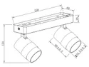 BRW Світильник 2-точковий GU10/MAX50W чорний Anillo 090978 фото thumb №2