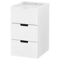 IKEA NORDLI НОРДЛИ, модульный комод с 3 ящиками, белый, 40x68 см 203.834.65 фото thumb №1