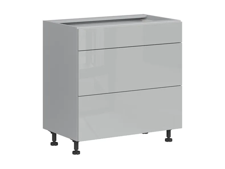 BRW Базовый шкаф для кухни Top Line 80 см с ящиками серый глянец, серый гранола/серый глянец TV_D3S_80/82_2SMB/SMB-SZG/SP фото №2