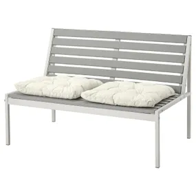 IKEA JOLPEN ЙОЛЬПЕН, 2-місний диван, вуличний, білий/сірий/куддарна бежевий 194.950.63 фото