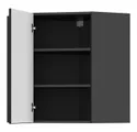 BRW Угловой левый кухонный шкаф Sole L6 60 см черный матовый, черный/черный матовый FM_GNWU_60/72_L-CA/CAM фото thumb №3