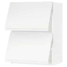 IKEA METOD МЕТОД, навесной горизонтальный шкаф / 2двери, белый / Воксторп матовый белый, 60x80 см 993.945.12 фото