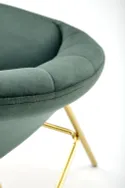 Барний стілець оксамитовий HALMAR H112 темно-зелений, золотий фото thumb №7