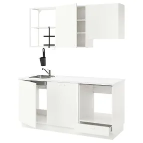 IKEA ENHET ЕНХЕТ, кухня, білий, 183x63.5x222 см 493.372.94 фото