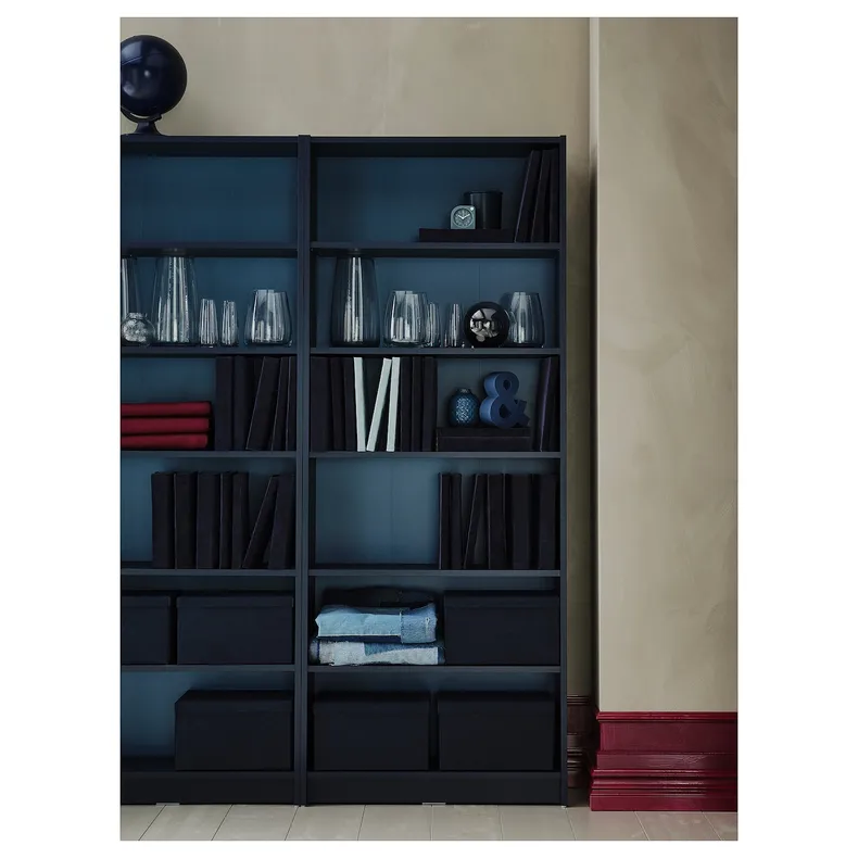 IKEA BILLY БИЛЛИ, стеллаж, черный и синий, 80x28x202 см 305.045.27 фото №2