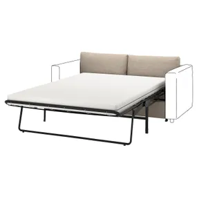 IKEA VIMLE ВИМЛЕ, секция 2-местного дивана-кровати, Бежевый с холмом 395.369.77 фото