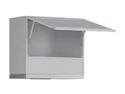 BRW Верхний шкаф для кухни Verdi 60 см с вытяжкой светло-серый матовый, греноловый серый/светло-серый матовый FL_GOO_60/50_O_FL_BRW-SZG/JSZM/IX фото thumb №3