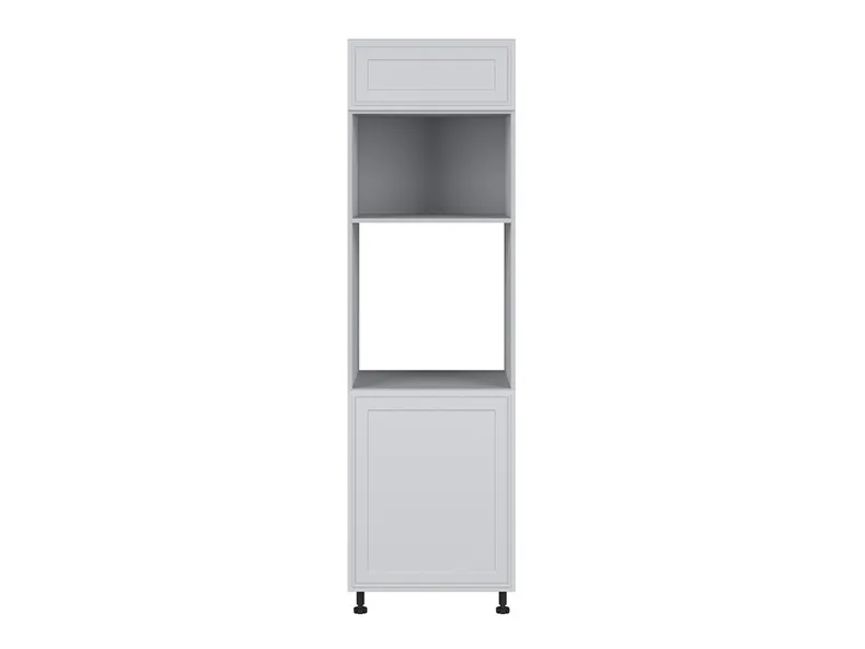 BRW Кухонный шкаф для встраиваемого духового шкафа Verdi высотой 60 см слева светло-серый матовый, греноловый серый/светло-серый матовый FL_DPS_60/207_L/O-SZG/JSZM фото №1