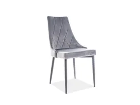 Кухонный стул SIGNAL TRIX B Velvet, Bluvel 14 - серый фото