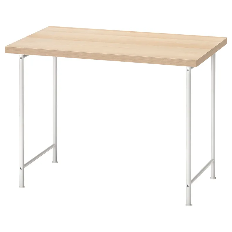 IKEA LINNMON ЛИННМОН / SPÄND СПЭНД, письменный стол, Дуб, окрашенный в белый/белый цвет, 100x60 см 095.638.68 фото №1