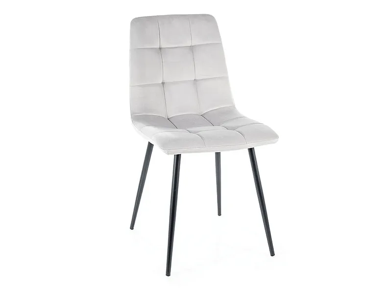 Кухонний стілець SIGNAL MILA Velvet, Bluvel 03 - світло-сірий фото №1