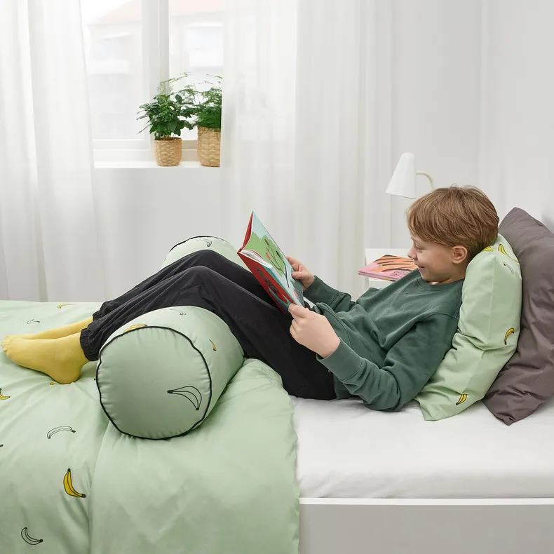 IKEA VÄNKRETS ВЕНКРЕТС, подушка, банановий візерунок блідо-зелений, 80 см 004.914.04 фото №2