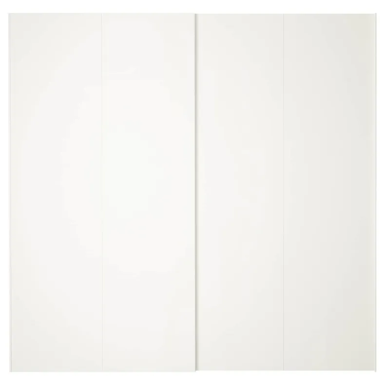 IKEA HASVIK ХАСВИК, пара раздвижных дверей, белый, 200x201 см 705.215.39 фото №1