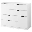 IKEA NORDLI НОРДЛИ, комод с 6 ящиками, белый, 120x99 см 692.766.33 фото thumb №1