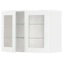 IKEA METOD МЕТОД, настінна шафа, полиці / 2 склх дверц, білий Енкопінг / білий імітація дерева, 80x60 см 394.734.75 фото thumb №1