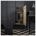 IKEA NIMM НІММ, коробка для зберігання з кришкою, чорний, 32x30x30 см 405.181.66 фото thumb №4