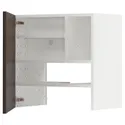 IKEA METOD МЕТОД, настінн шаф д / витяжки з полиц / дверц, білий / СІНАРП коричневий, 60x60 см 495.053.48 фото thumb №1