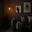 IKEA SUNNEBY СУННЕБЮ / MOLNART МОЛНАРТ, подвесной светильник с лампочкой, черный / многоцветный в форме эллипса 394.913.56 фото thumb №3