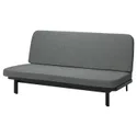 IKEA NYHAMN НИХАМН, 3-местный диван-кровать, с поролоновым матрасом / ковром черный / светло-серый 994.999.91 фото thumb №1