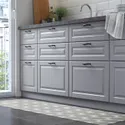 IKEA GÅNGPASSAGE ГОНГПАССАГЕ, кухонний килимок, сірий / білий, 45x120 см 705.730.81 фото thumb №2