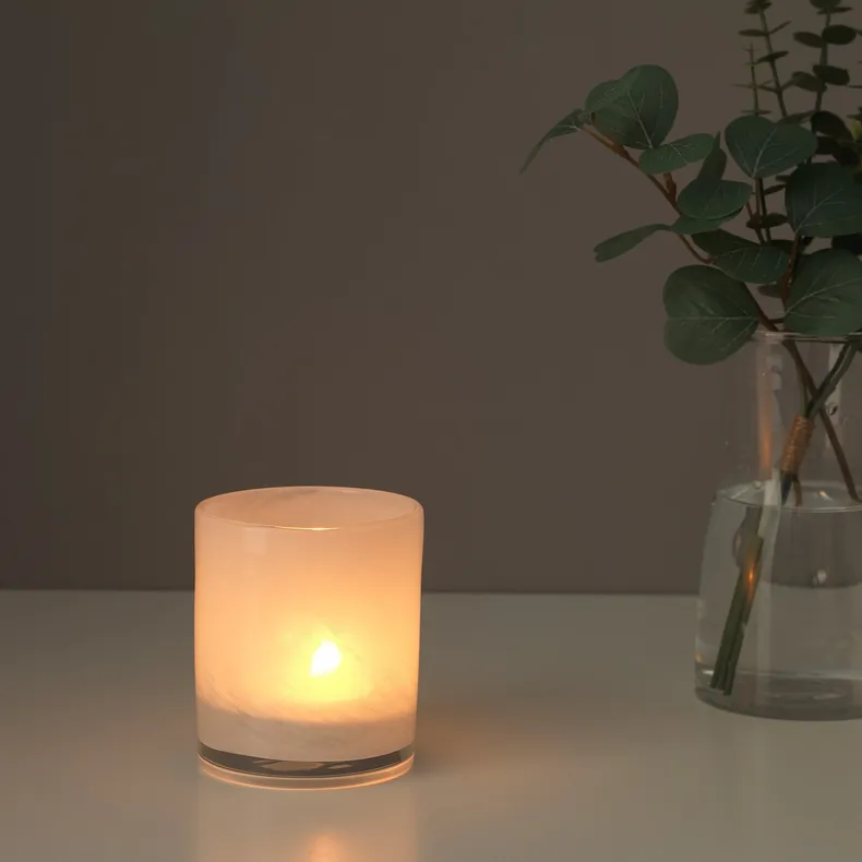 IKEA VINDSTILLA ВИНДСТИЛЛА, подсвечник для греющей свечи, белый, 11 см 405.635.16 фото №2