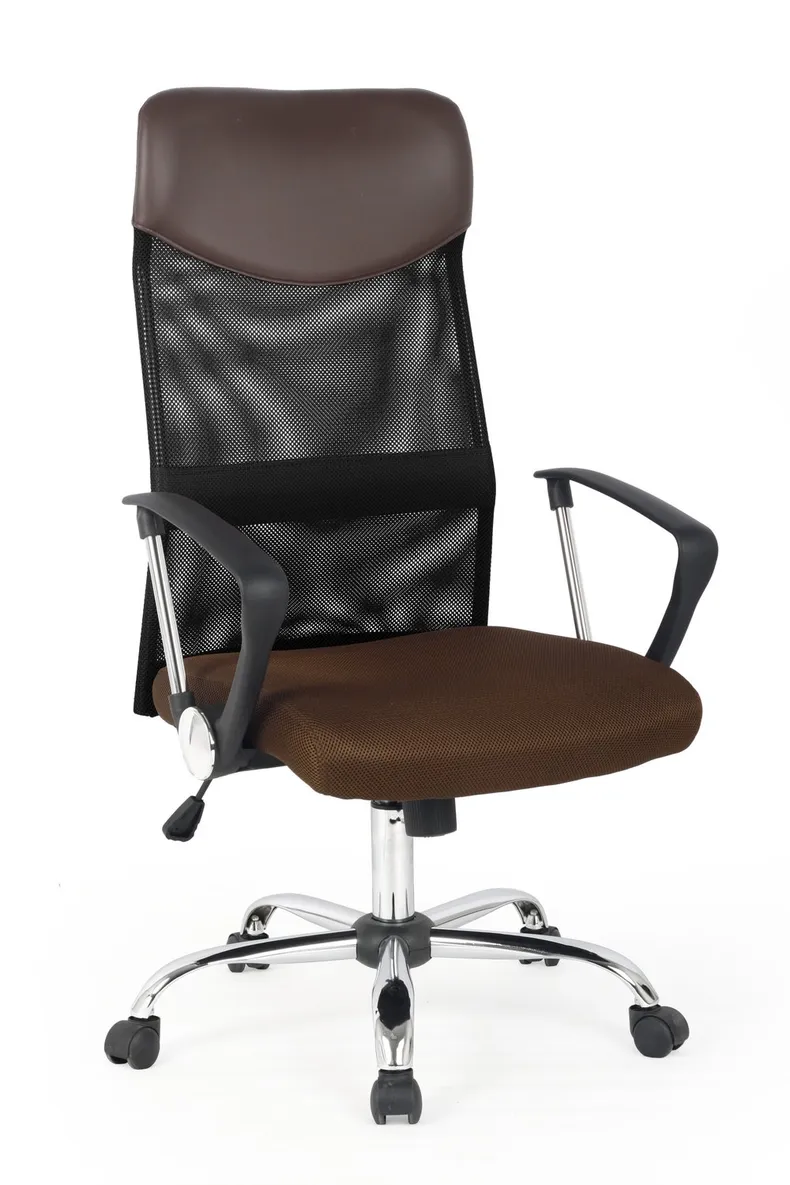 Крісло комп'ютерне офісне обертове HALMAR VIRE коричневий фото №1