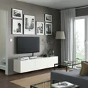 IKEA BESTÅ БЕСТО, тумба для телевізора з дверцятами, білий / ЛАППВІКЕН білий, 180x42x38 см 893.306.91 фото thumb №3