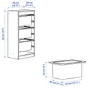 IKEA TROFAST, стійка для сміття, Білий/сірий, 46x30x94 см 495.752.04 фото thumb №4