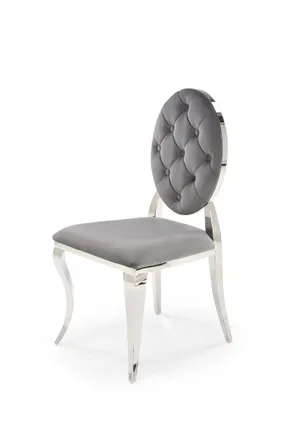 Кухонный стул HALMAR K555 серый/серебро фото