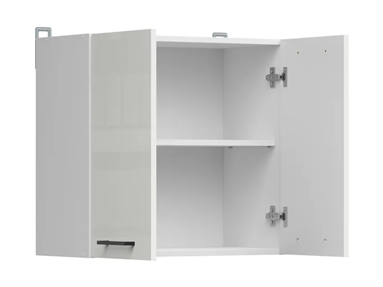 BRW Двухдверный верхний кухонный шкаф Junona Line 60 см мел-глянец, белый/мелкозернистый белый глянец G2D/60/57-BI/KRP фото №3