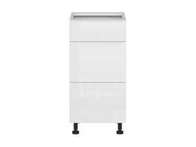 BRW Tapo Special 40 см кухонный базовый шкаф с ящиками белый экрю, альпийский белый/экрю белый FK_D3S_40/82_2SMB/SMB-BAL/BIEC фото