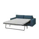 IKEA VIMLE ВІМЛЕ, 2-місний диван-ліжко, з широкими підлокітниками / темно-синій 495.369.53 фото thumb №1