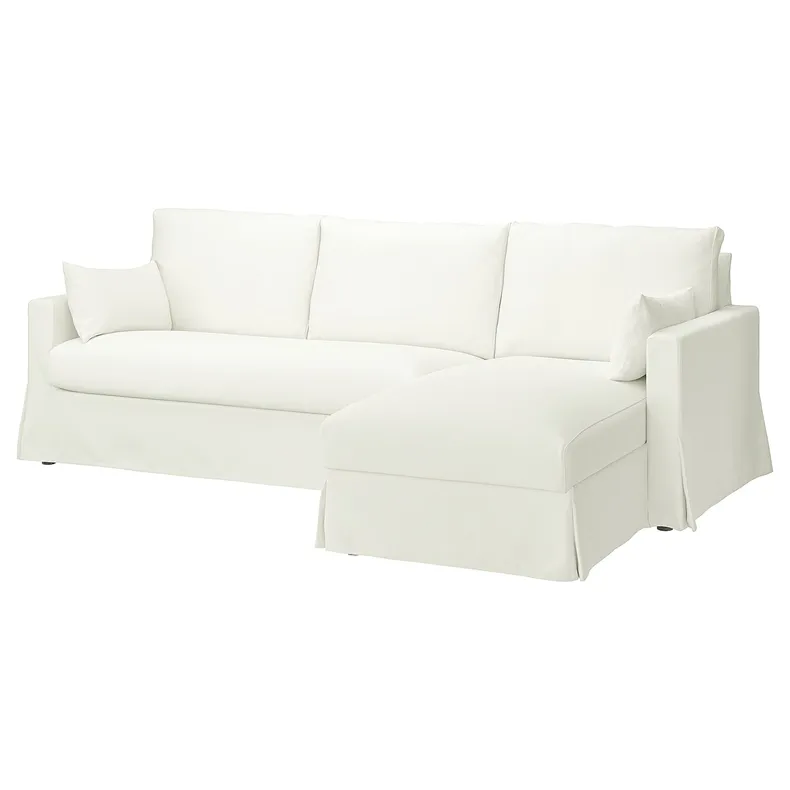 IKEA HYLTARP ХЮЛЬТАРП, 3-місний диван з кушеткою, прав, ХАЛЛАРП білий 994.958.32 фото №1