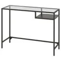 IKEA VITTSJÖ ВІТТШЕ, стіл для ноутбука, чорно-коричневий/скло, 100x36 см 802.213.52 фото thumb №1