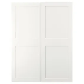 IKEA GRIMO ГРІМО, розсувні дверцята, 2 шт., білий, 150x201 см 205.215.27 фото