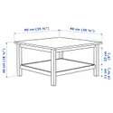 IKEA HEMNES ХЕМНЕС, журнальний столик, чорно-коричневий, 90x90 см 101.762.92 фото thumb №4