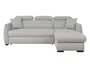 BRW Двусторонний угловой диван Lopez со спальной функцией и ящиком для хранения серый, Бочка 80 серебро NA-LOPEZ-URC-G1_BBA5CE фото