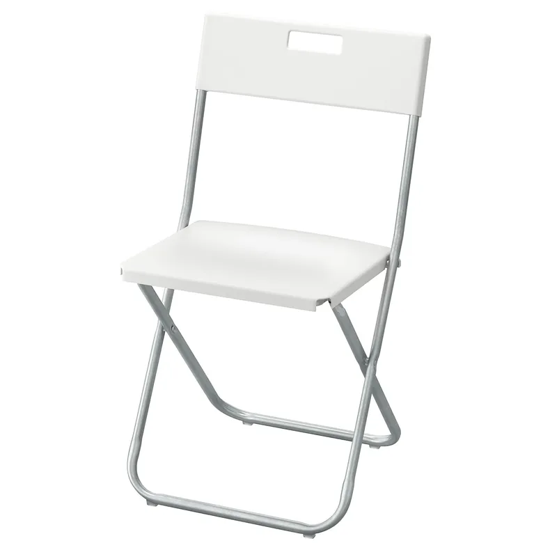IKEA GUNDE ГУНДЕ, стілець складаний, білий 602.177.99 фото №1