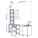 IKEA ENHET ЭНХЕТ, кухня, белый / имит. дуб, 243x63.5x241 см 493.379.82 фото thumb №3