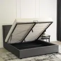Кровать двуспальная бархатная MEBEL ELITE ANDRE Velvet, 160x200 см, серый фото thumb №4