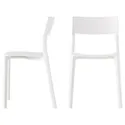 IKEA MELLTORP МЕЛЬТОРП / JANINGE ЯН-ИНГЕ, стол и 4 стула, белый / белый, 125 см 591.614.87 фото thumb №4