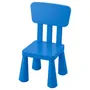 IKEA MAMMUT МАММУТ, детский стул, внутренний / наружный / синий 603.653.46 фото